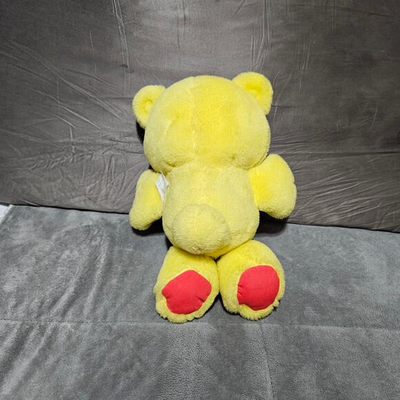 Playskool nosey bear yellow red hotrod race car plush NOSE DOESNT WORK vintage - Picture 5 of 8